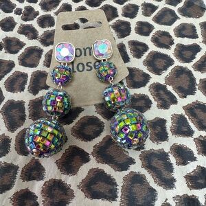 Colorful Mosaic Drop Earrings